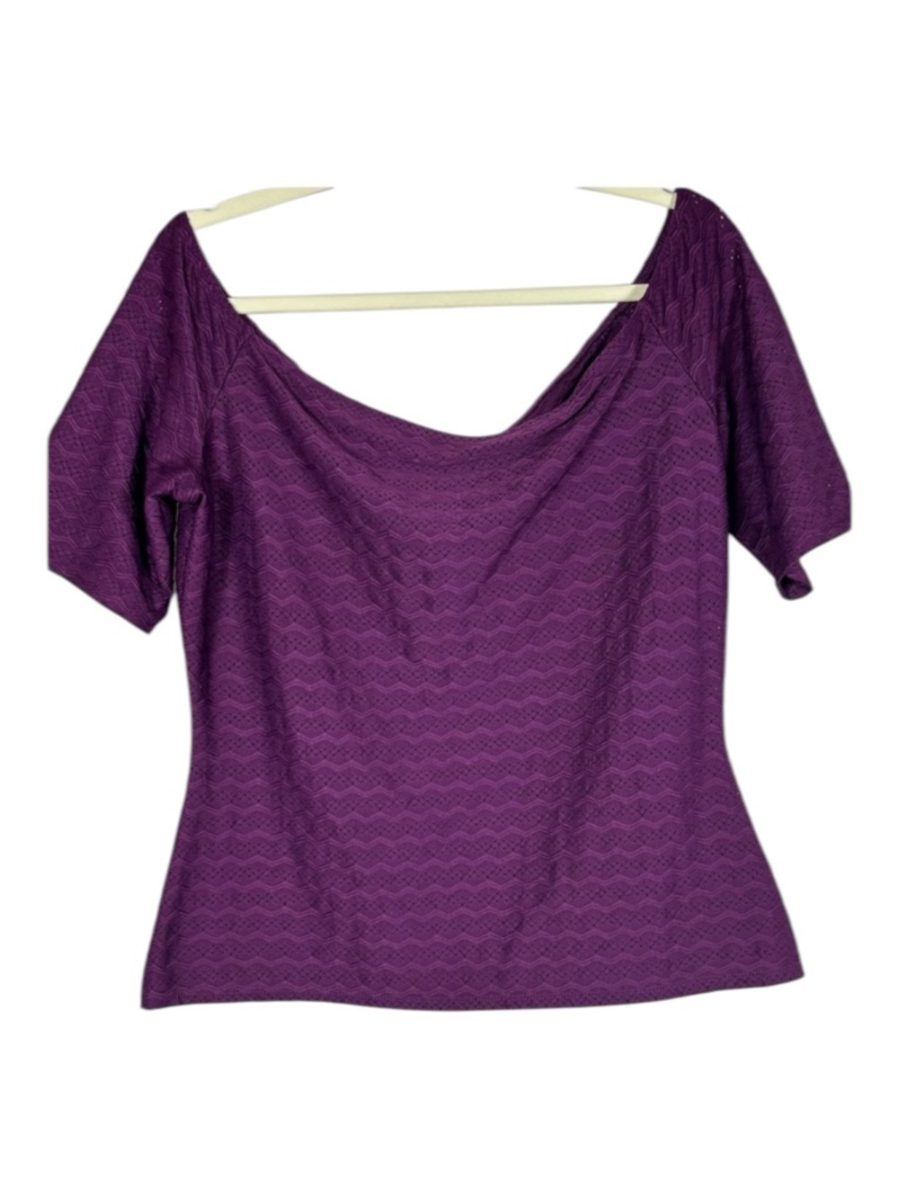 Guess Cropped Top Textured Magenta Purple- XL